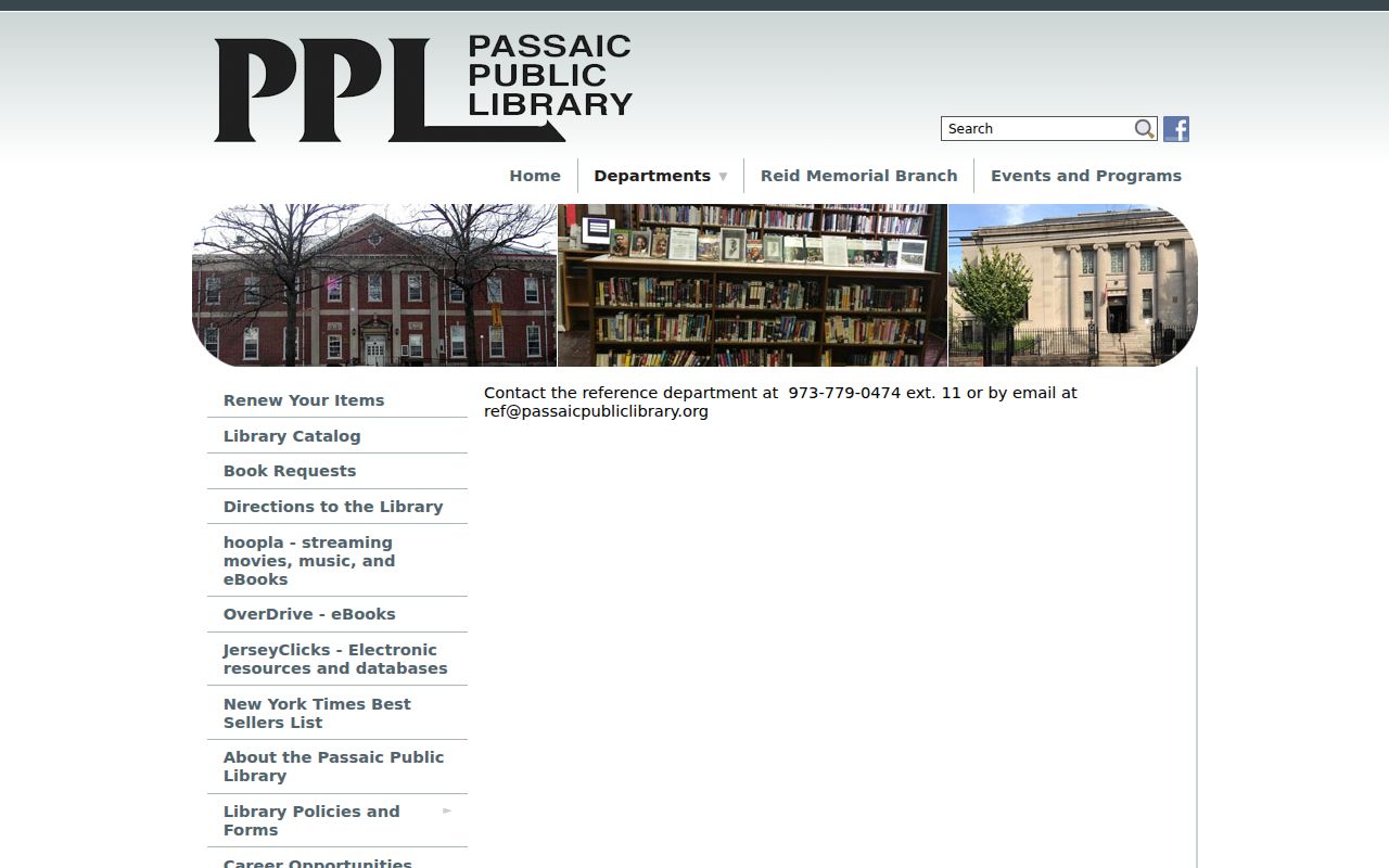 Passaic city directory public library reference request