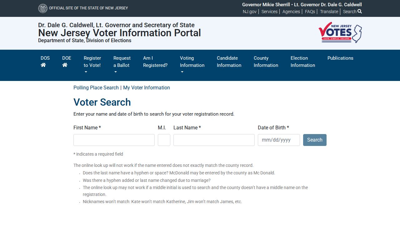 Passaic resident lookup voter registration status check