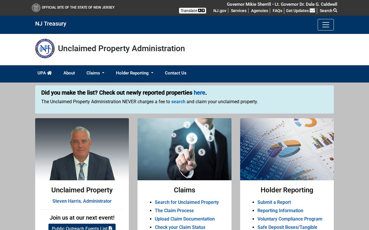 Passaic resident lookup New Jersey unclaimed property search