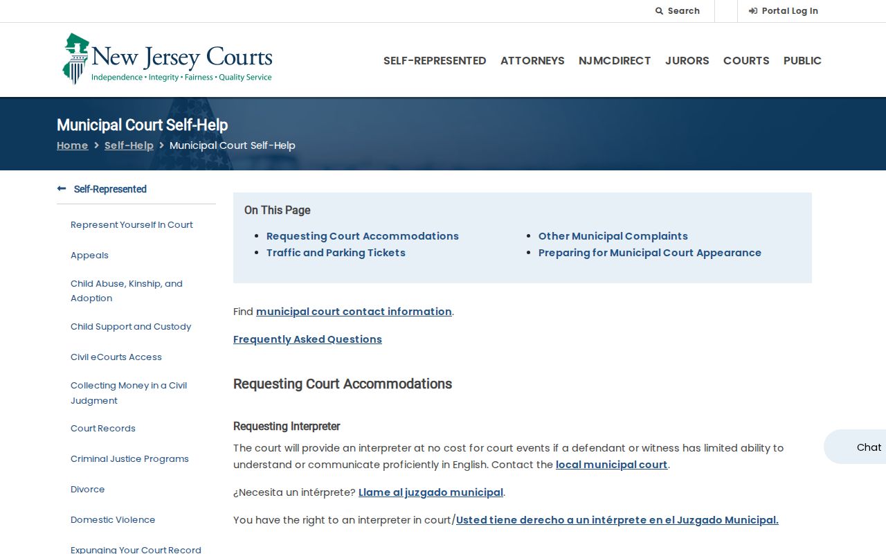Passaic resident lookup municipal court self-help guidance