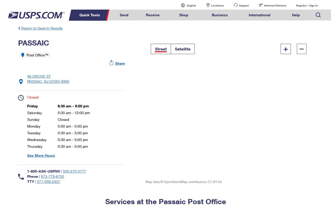 Passaic ZIP code directory USPS Passaic Post Office details